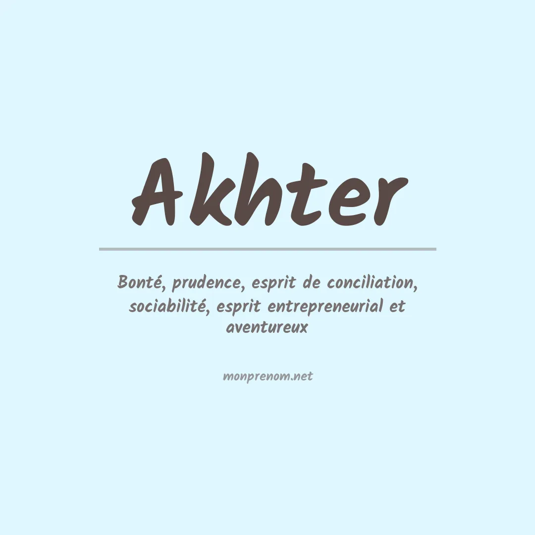 Prénom Akhter