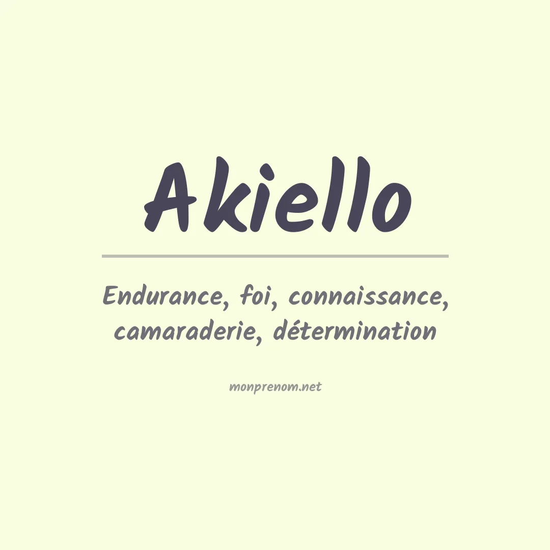 Prénom Akiello