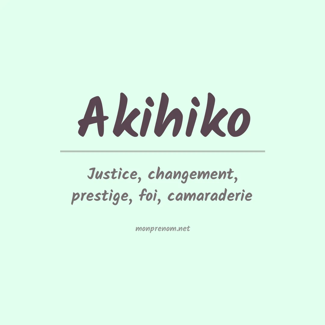 Signification du prénom Akihiko