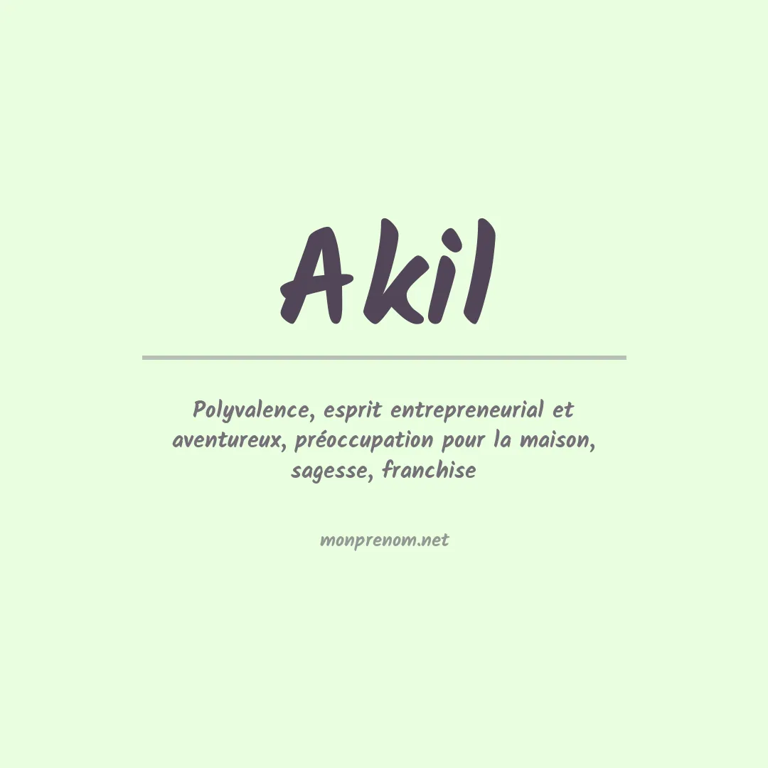Prénom Akil