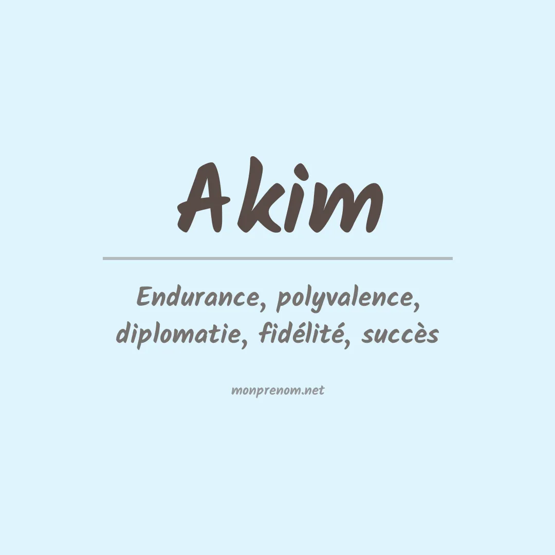 Prénom Akim