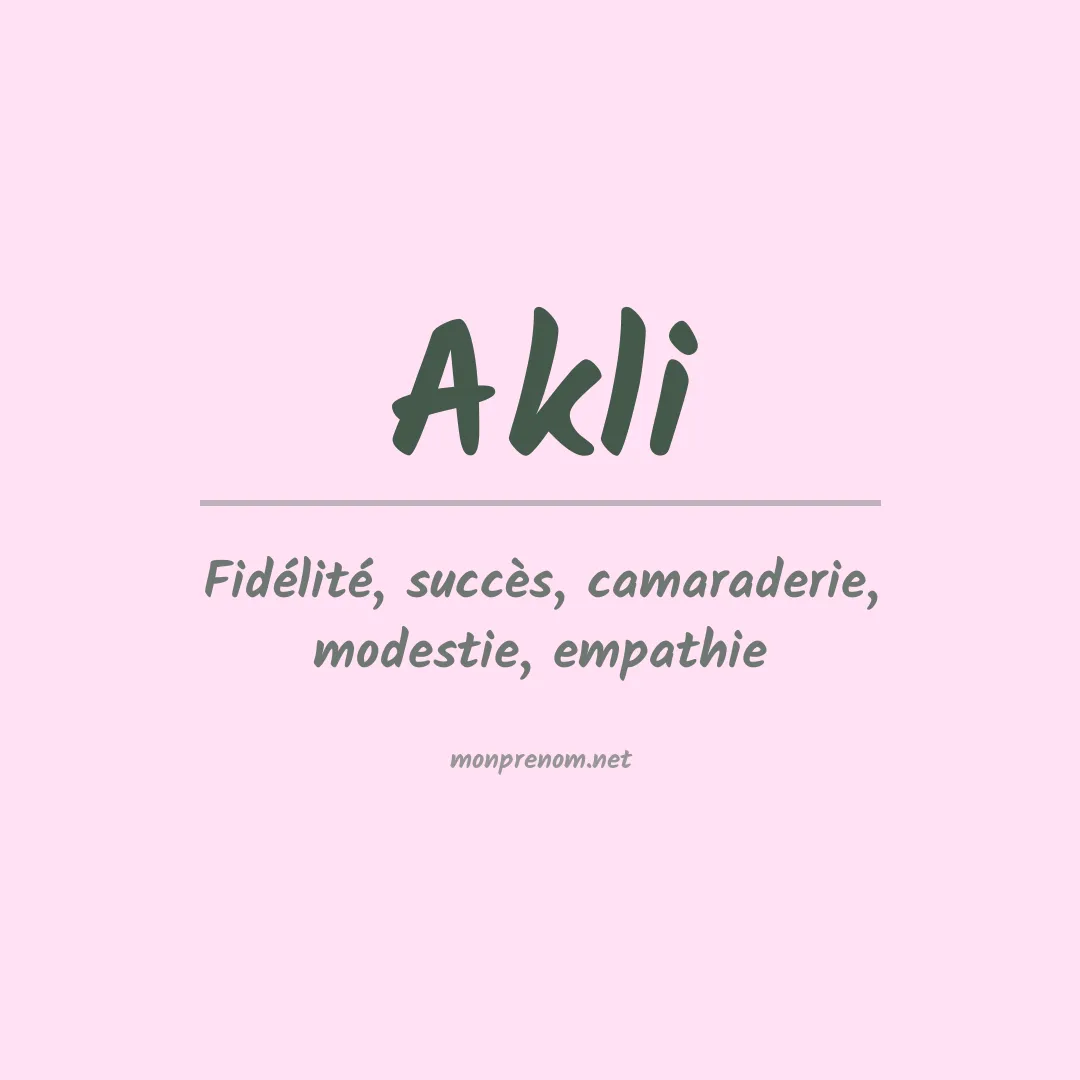 Prénom Akli