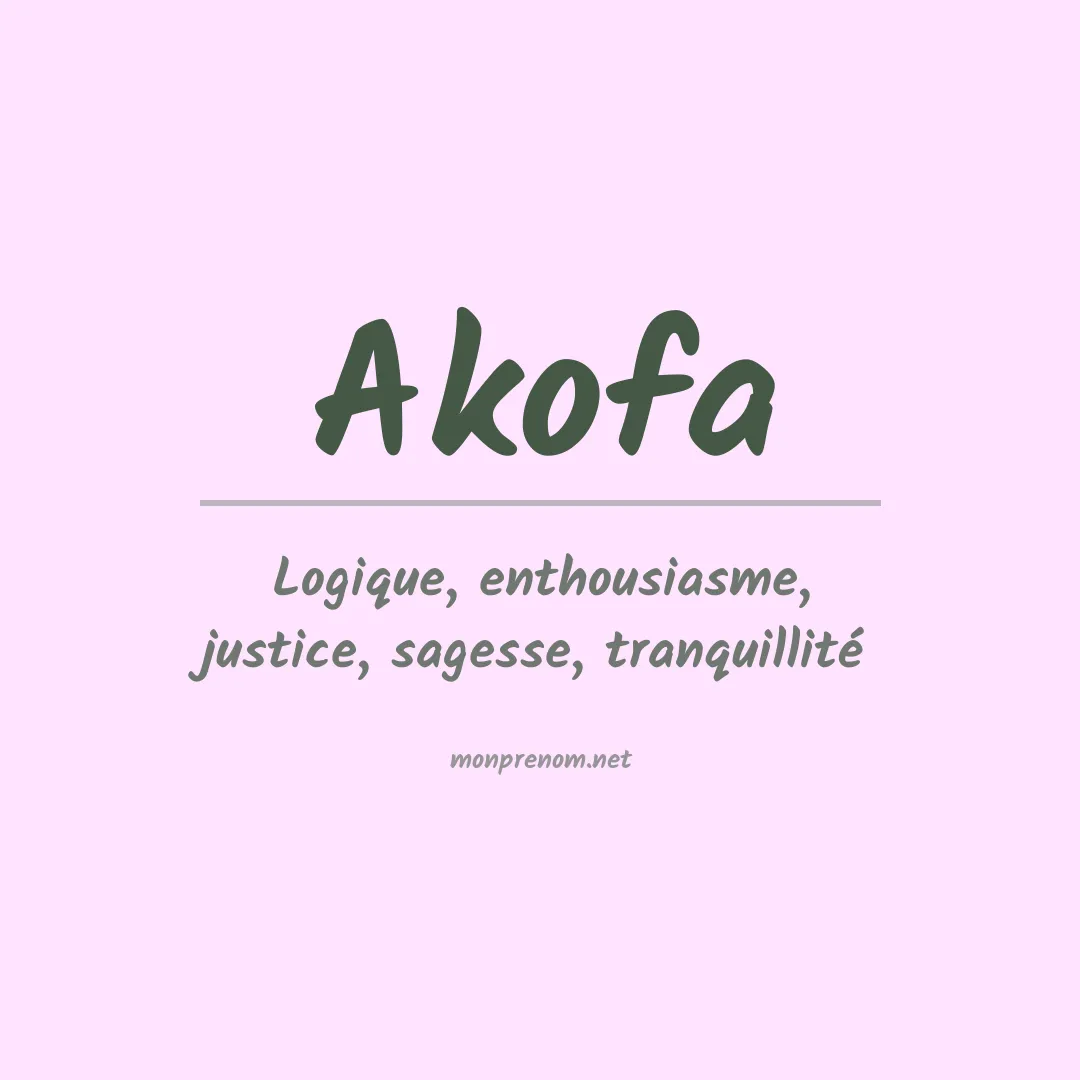 Prénom Akofa