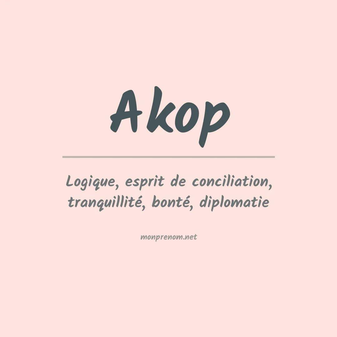 Prénom Akop