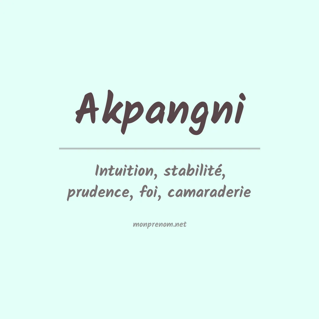Prénom Akpangni
