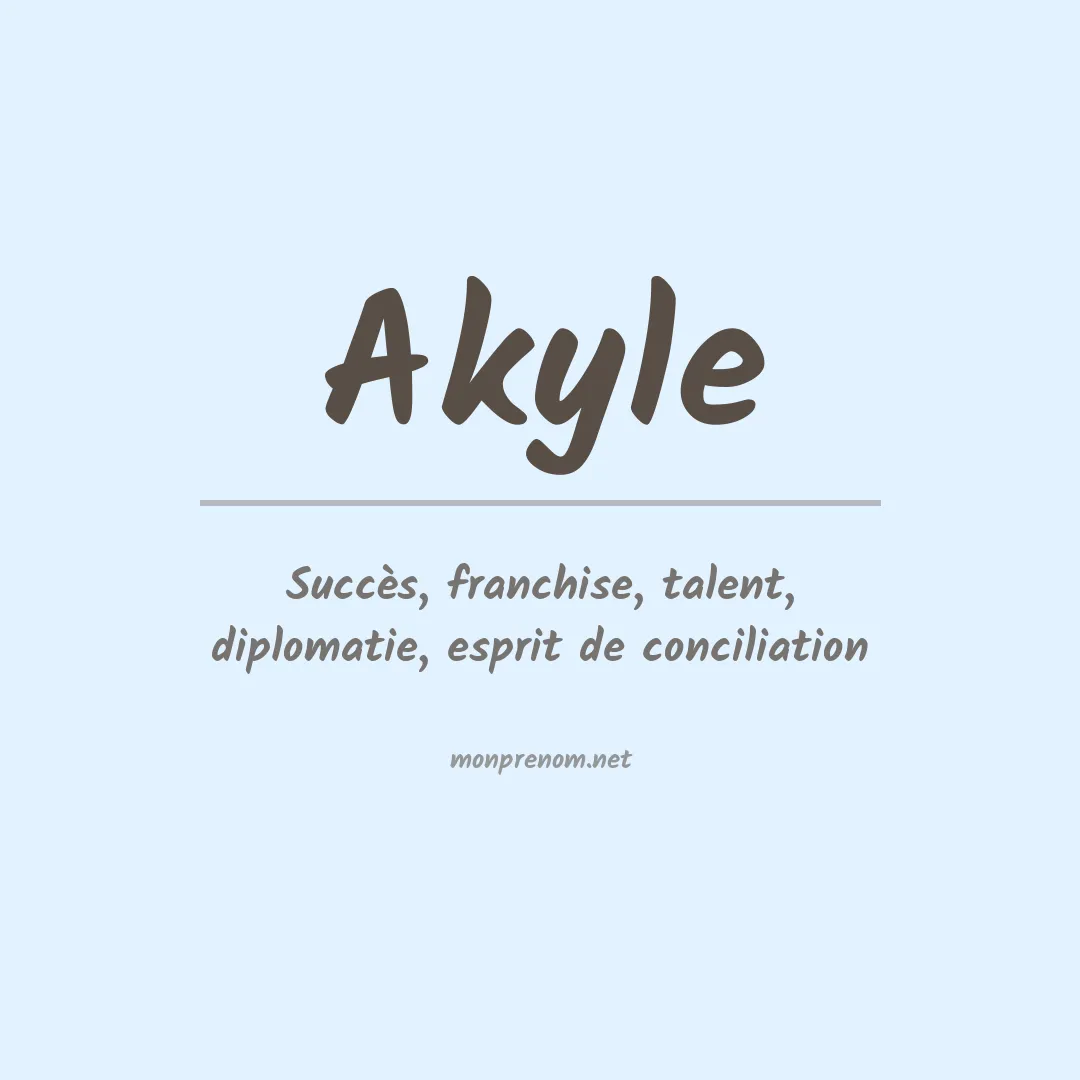 Signification du prénom Akyle