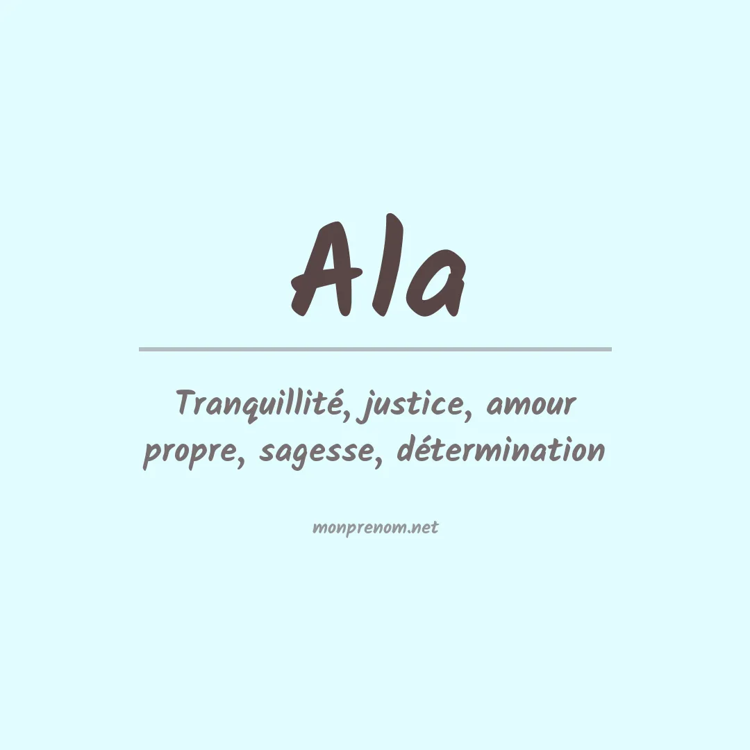 Prénom Ala