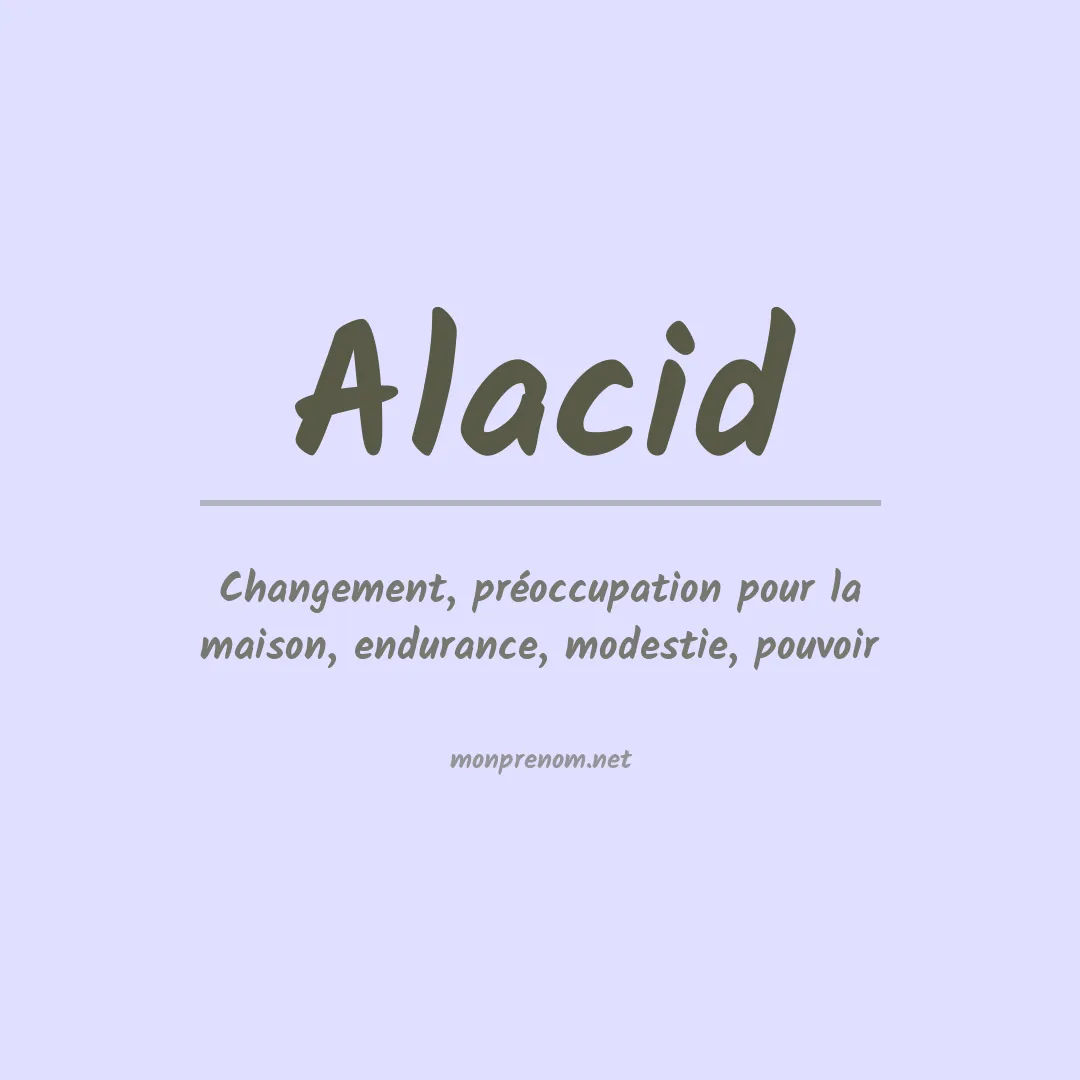 Signification du prénom Alacid