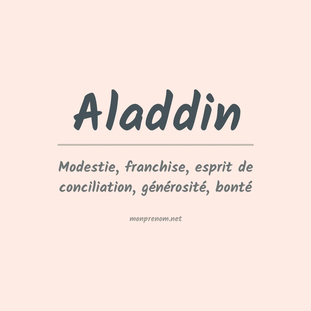 Signification du prénom Aladdin