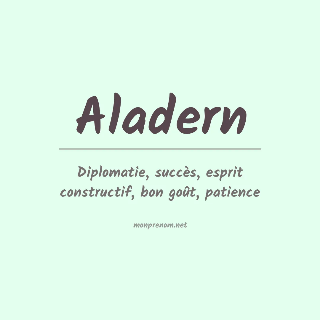 Signification du prénom Aladern