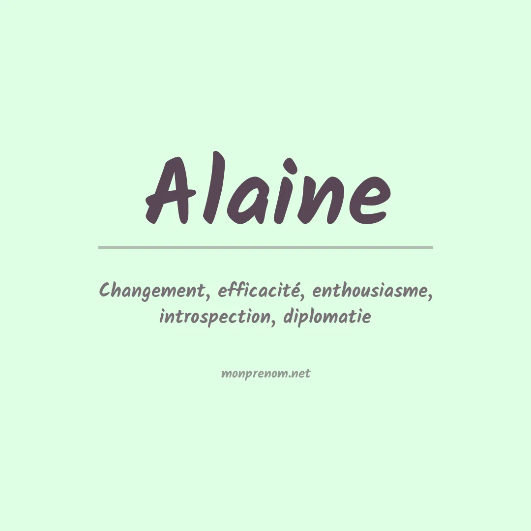 Prénom Alaine