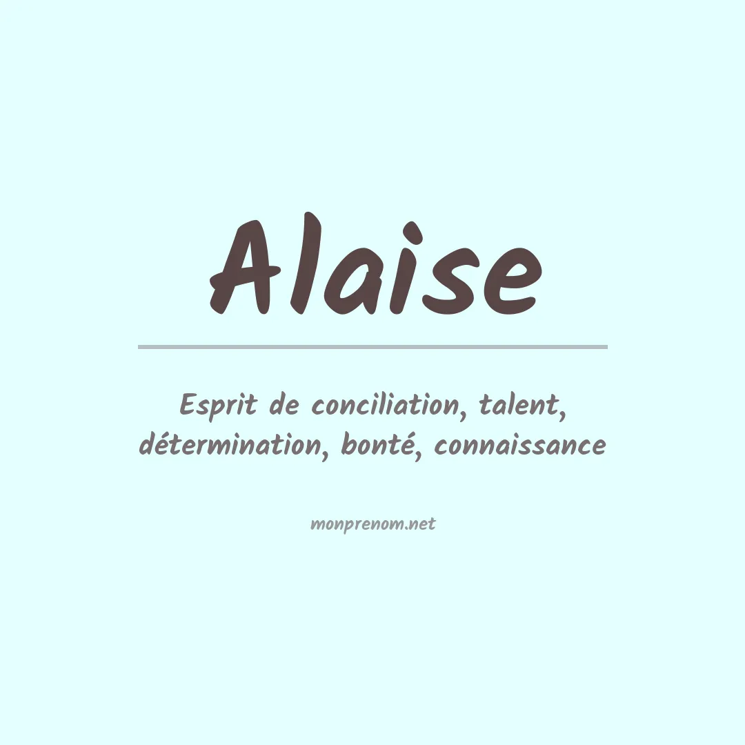 Prénom Alaise