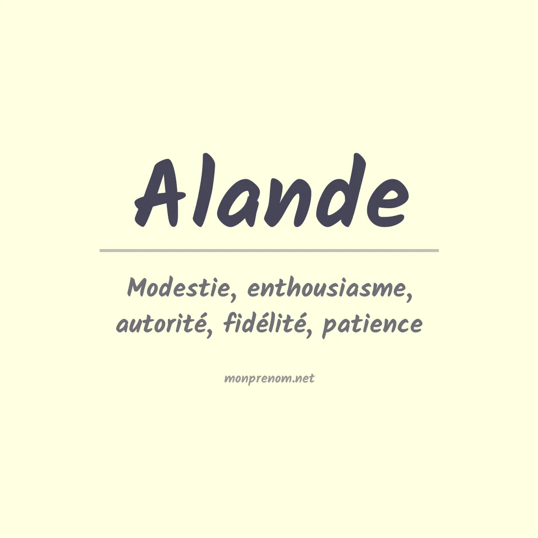 Prénom Alande