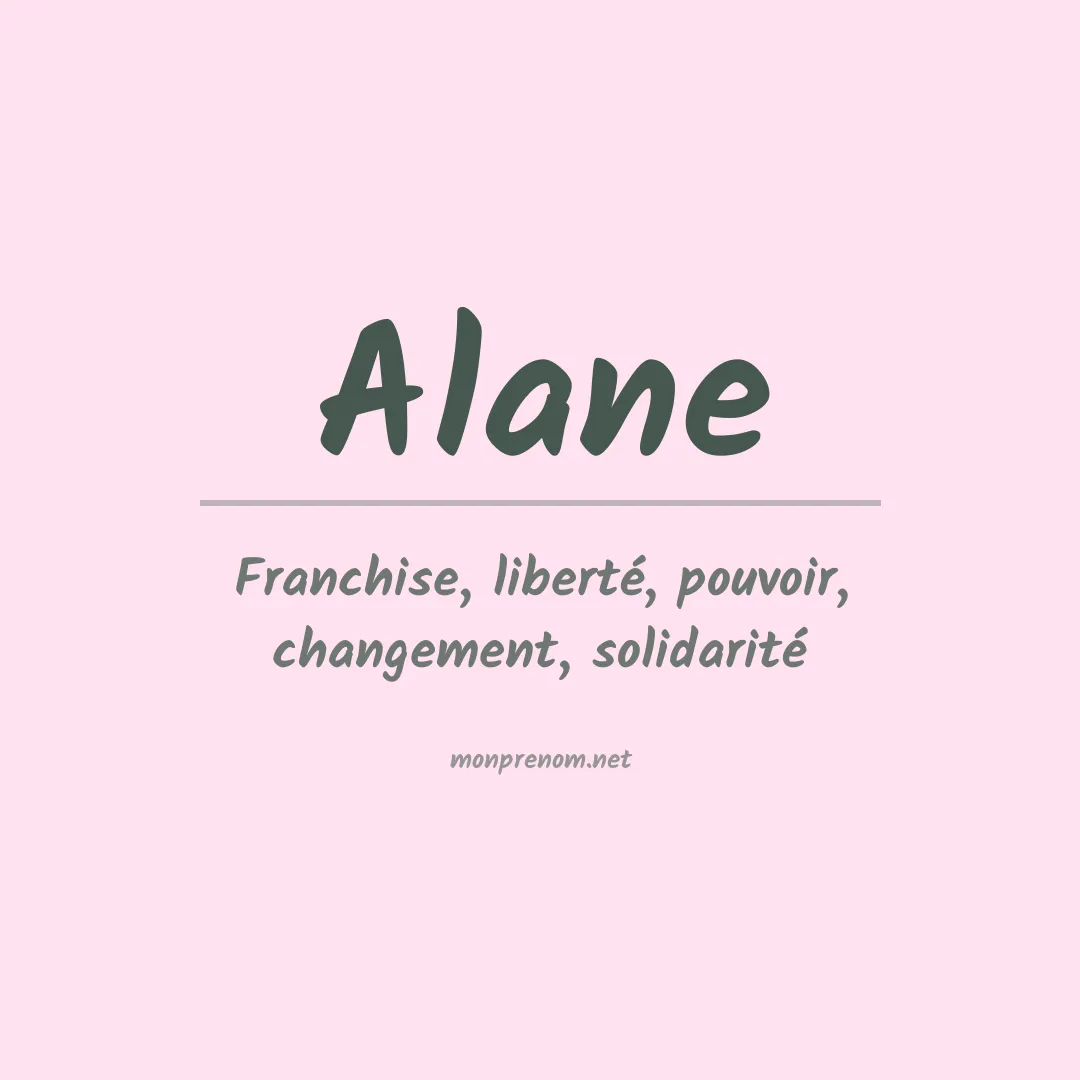 Signification du prénom Alane