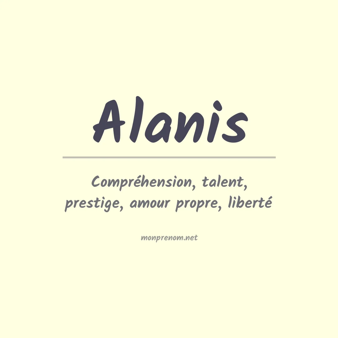 Prénom Alanis