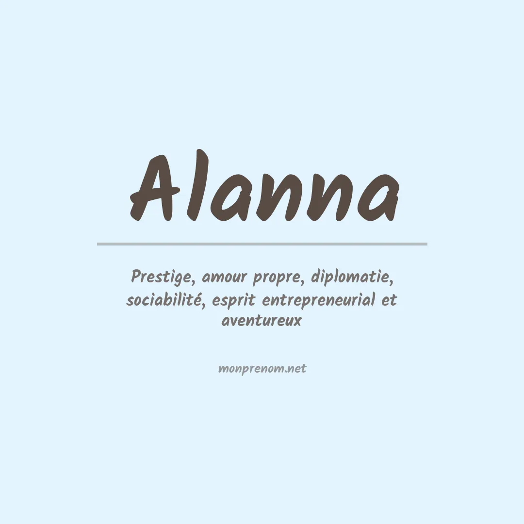 Prénom Alanna