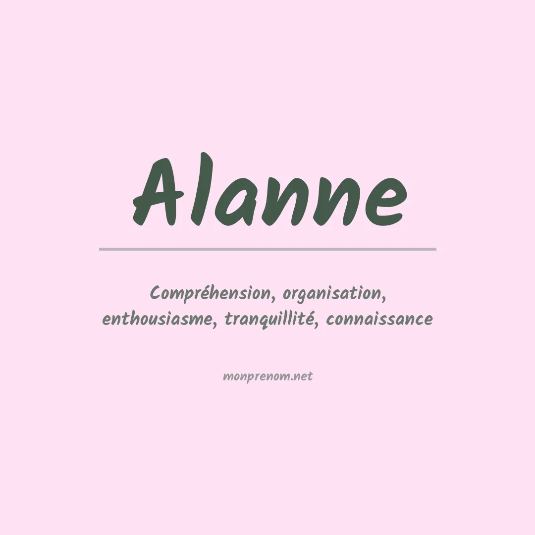 Prénom Alanne
