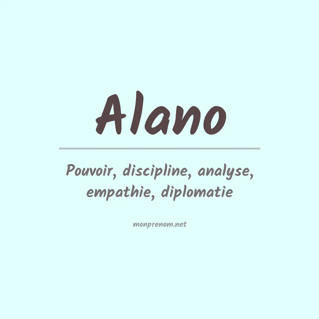 Prénom Alano