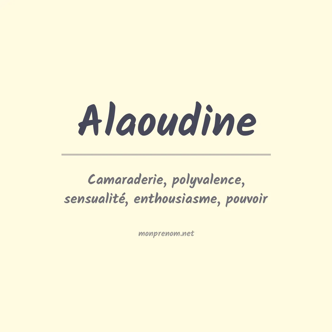 Prénom Alaoudine