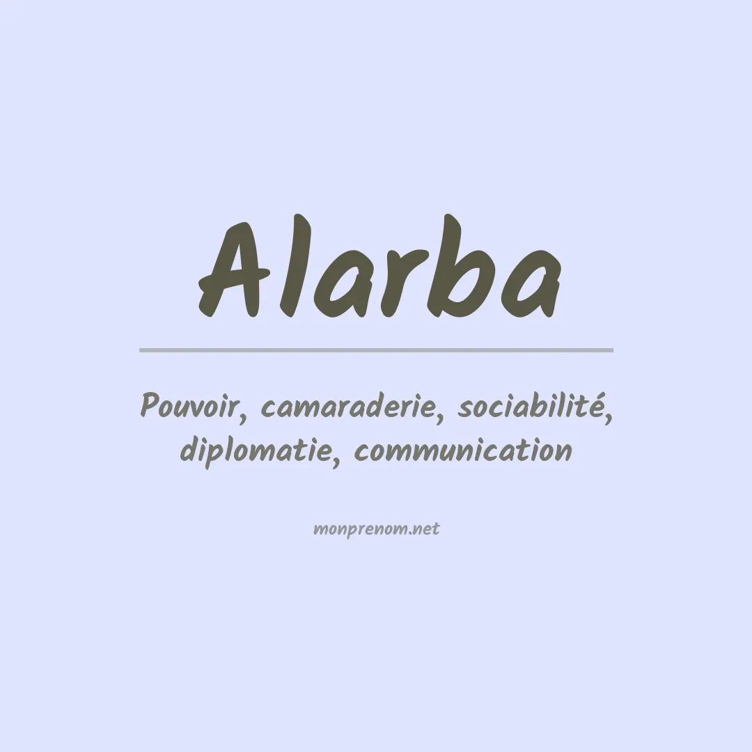 Signification du prénom Alarba