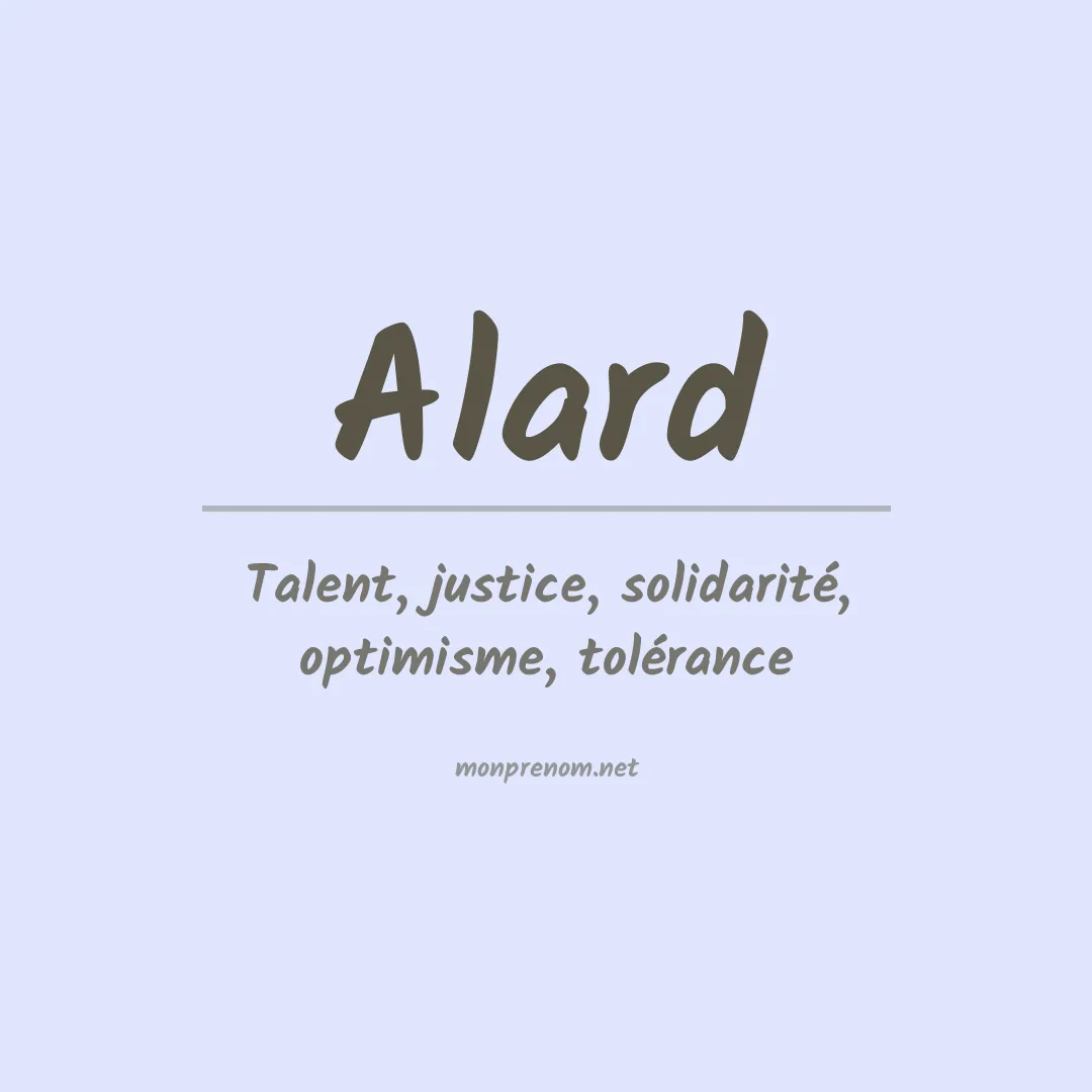 Signification du prénom Alard