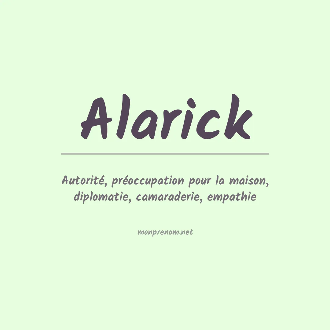 Signification du prénom Alarick
