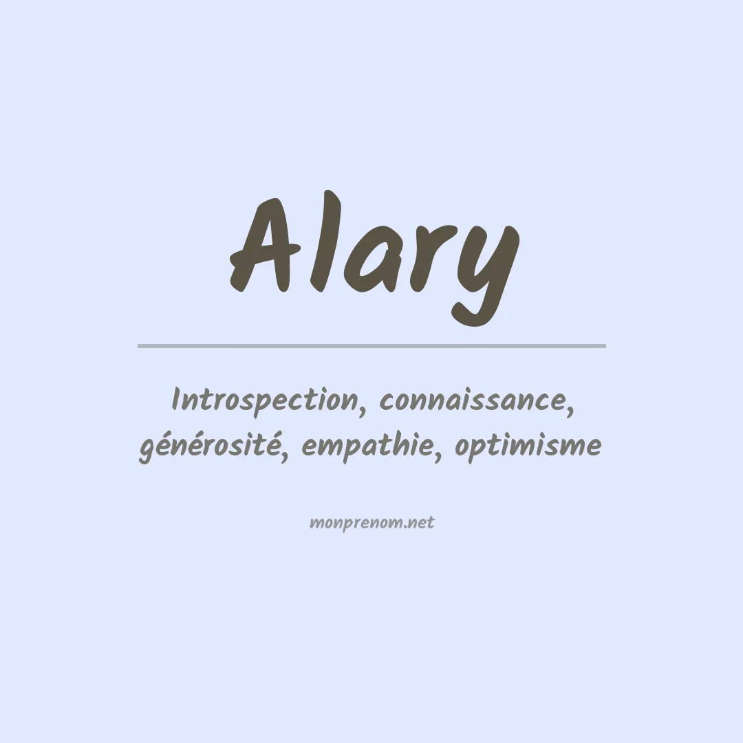 Signification du prénom Alary