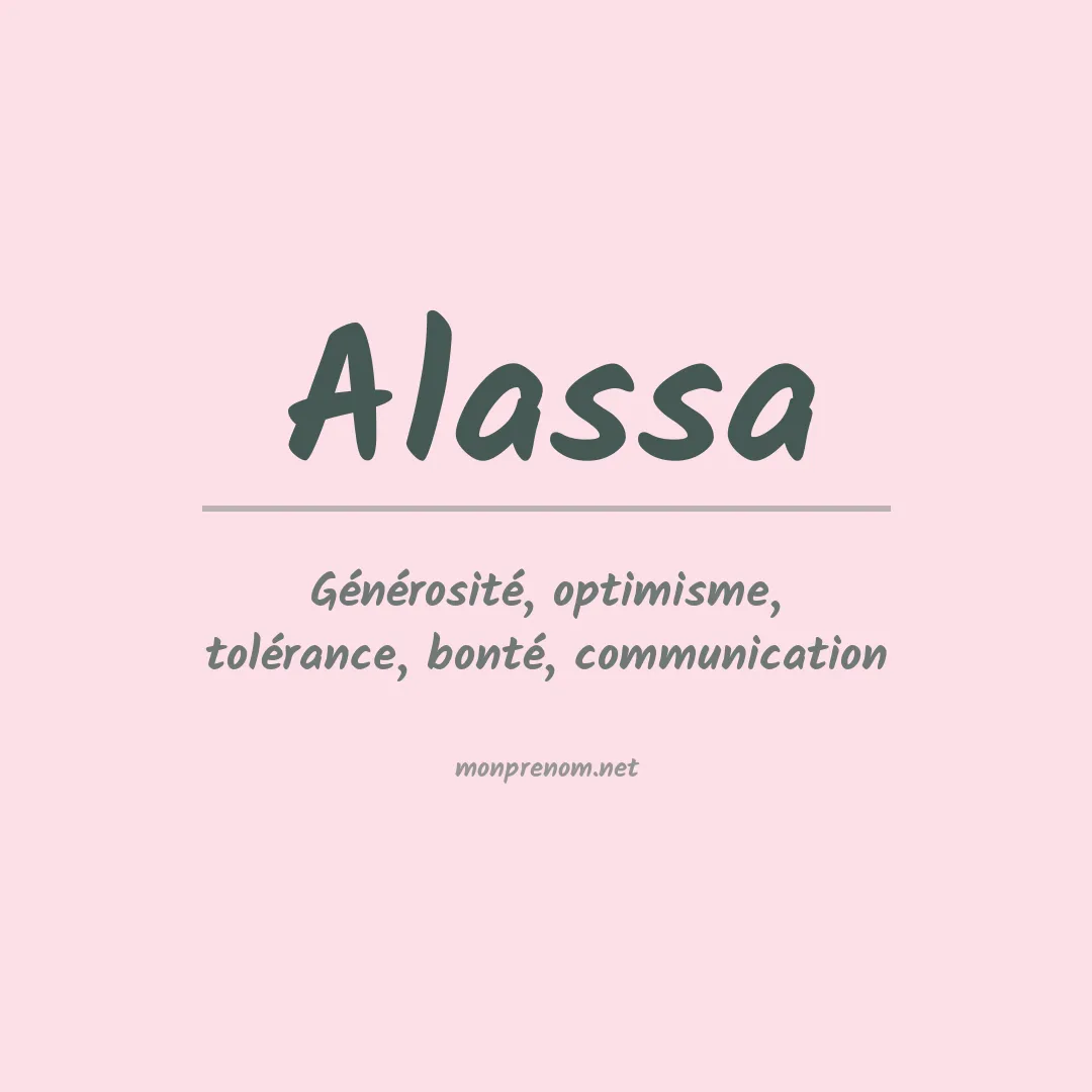 Signification du prénom Alassa