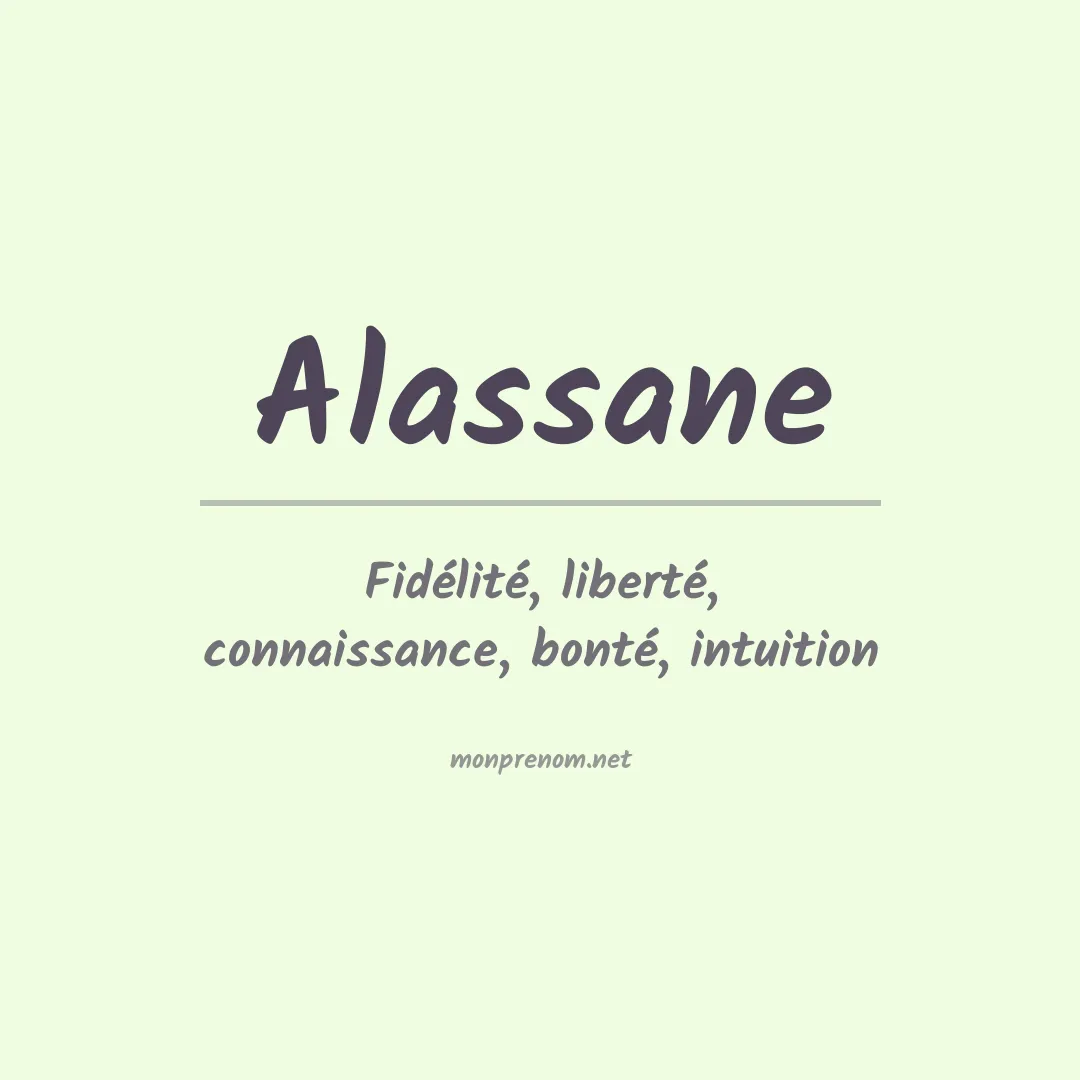 Prénom Alassane