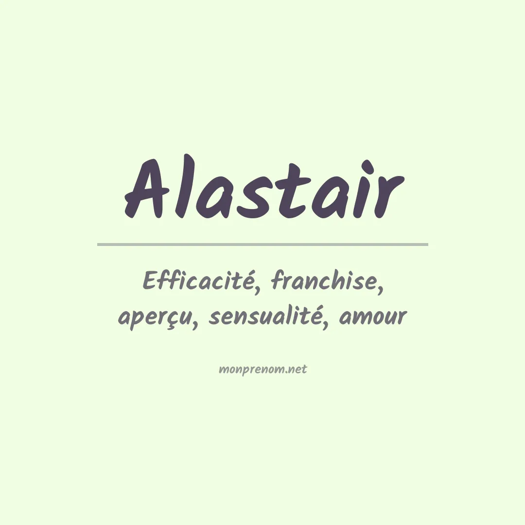 Signification du prénom Alastair