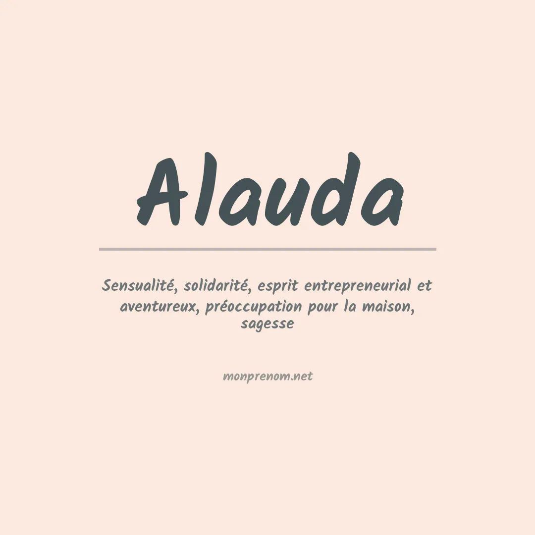 Signification du prénom Alauda