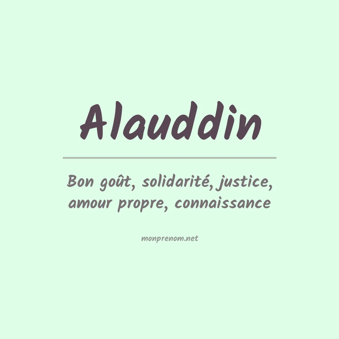 Signification du prénom Alauddin