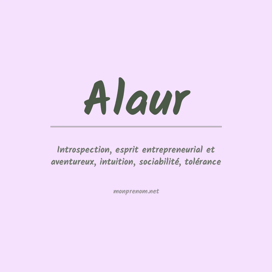 Prénom Alaur