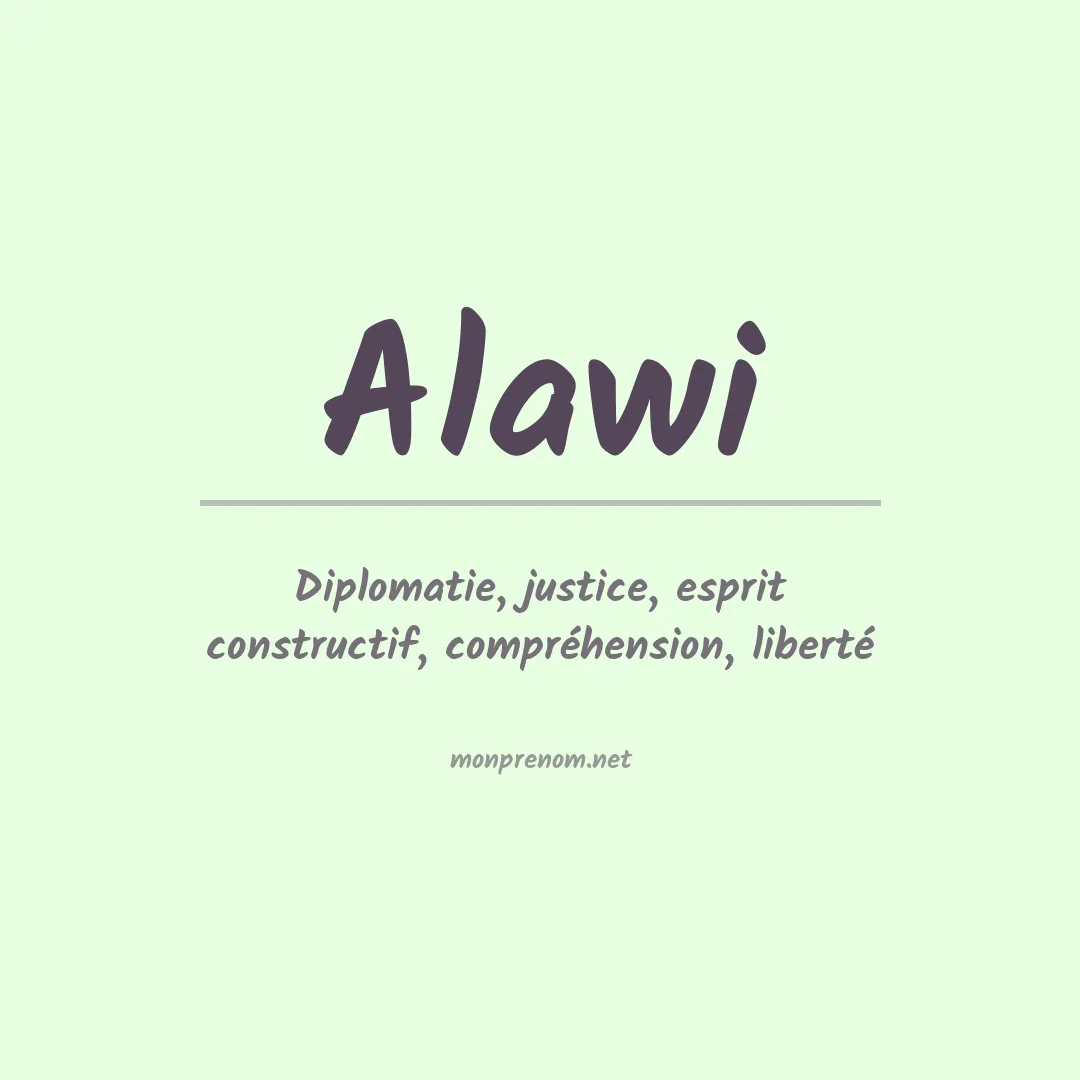 Prénom Alawi