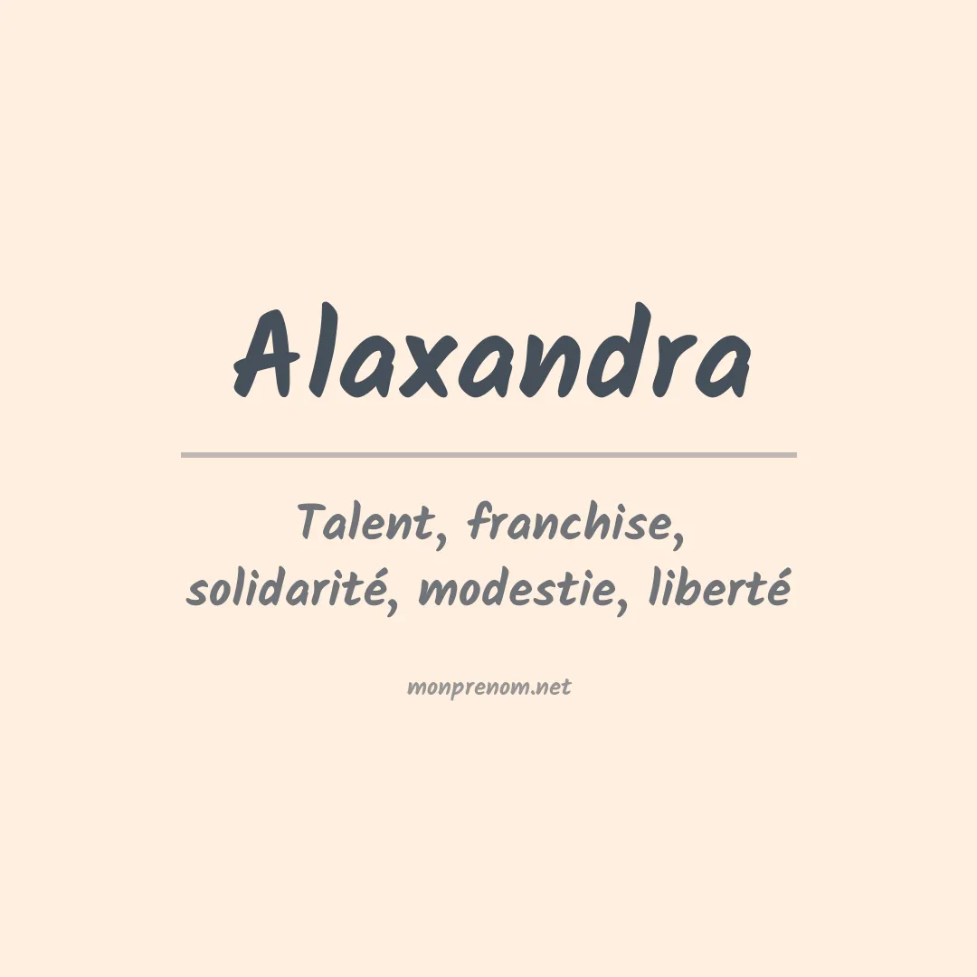 Prénom Alaxandra