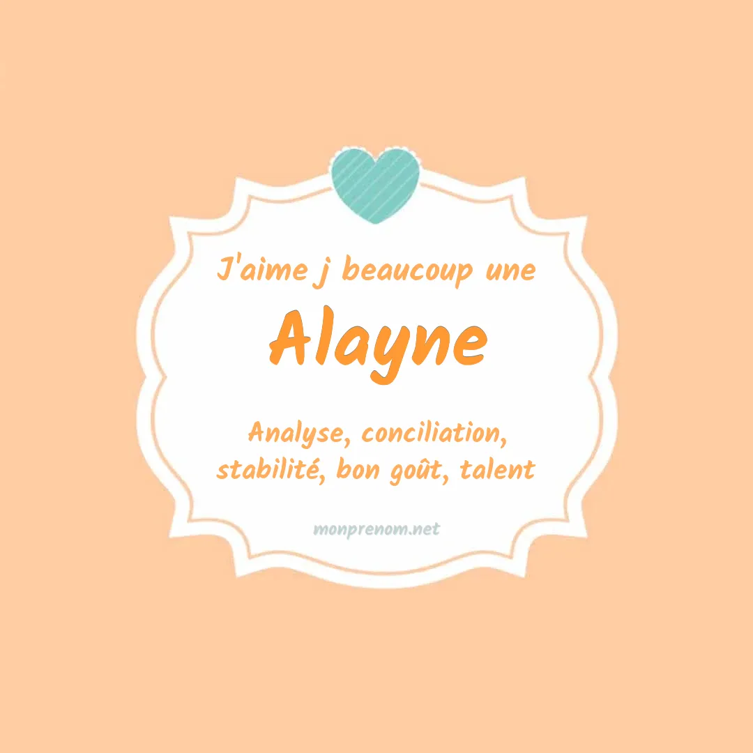 J'aime beaucoup Alayne