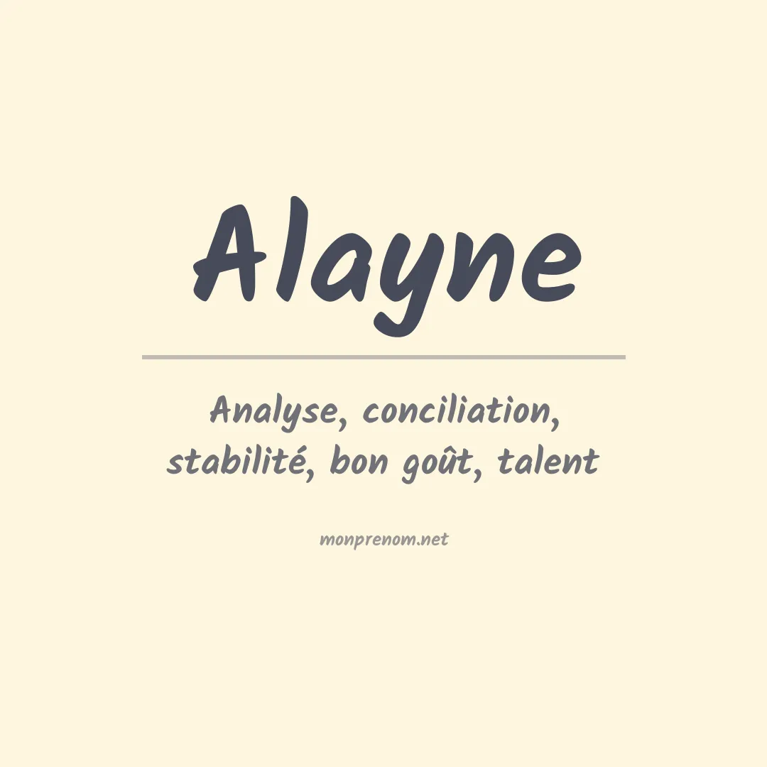 Prénom Alayne
