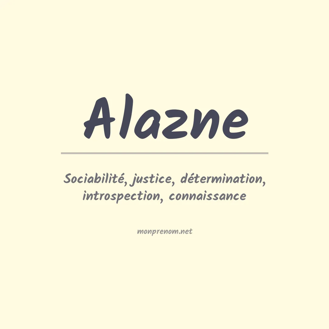Signification du prénom Alazne