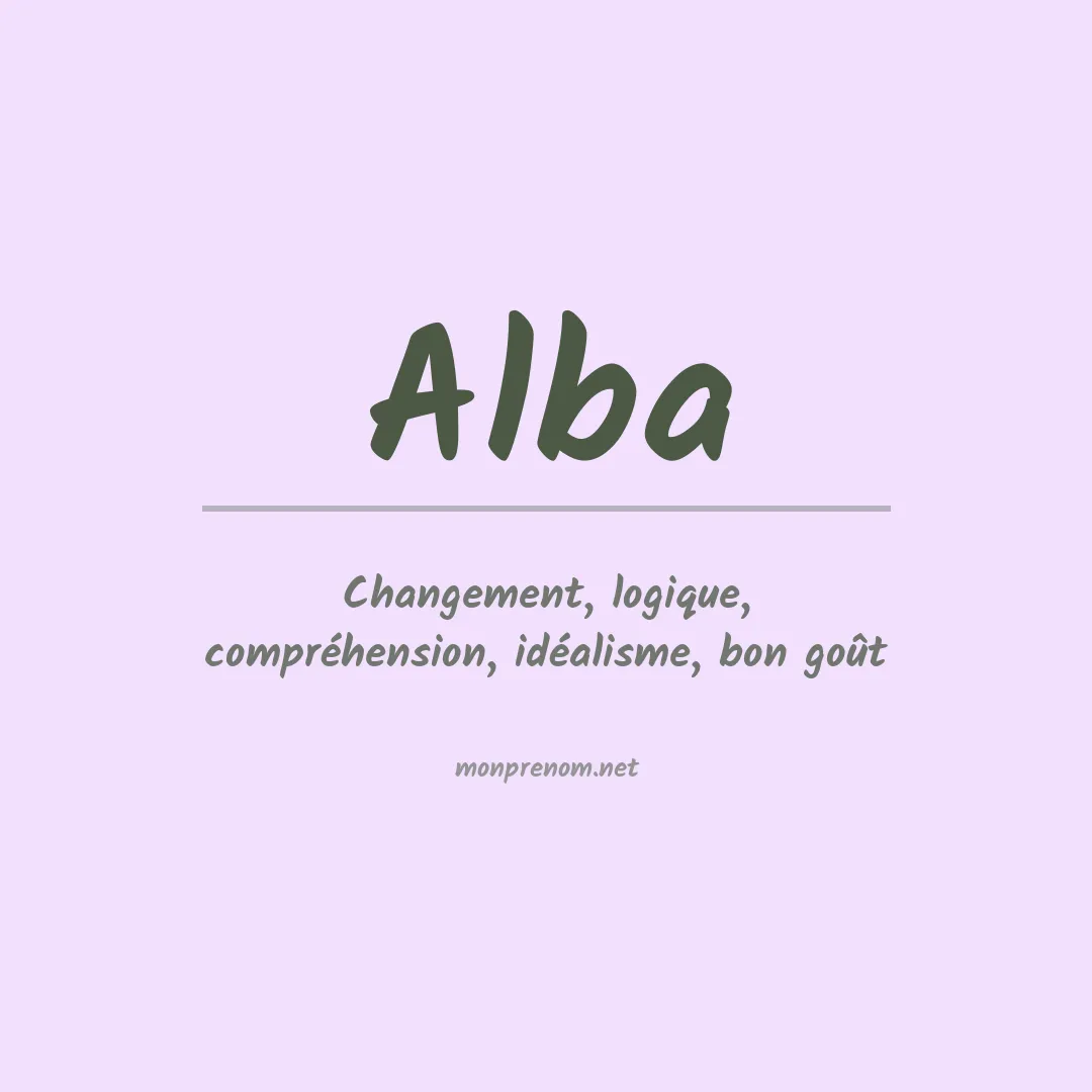 Prénom Alba