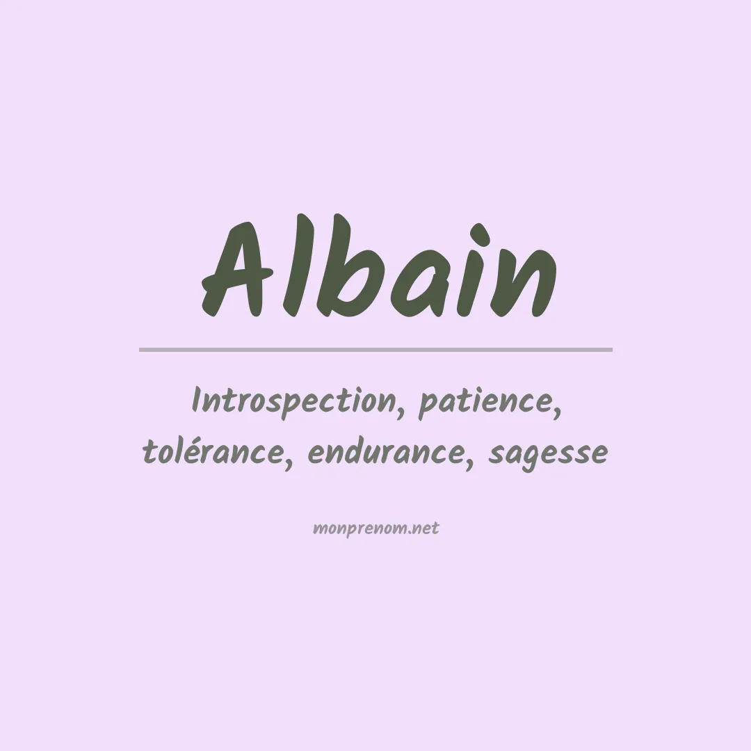 Signification du prénom Albain