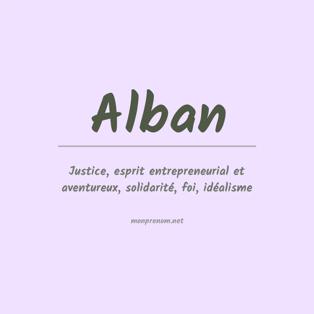Prénom Alban
