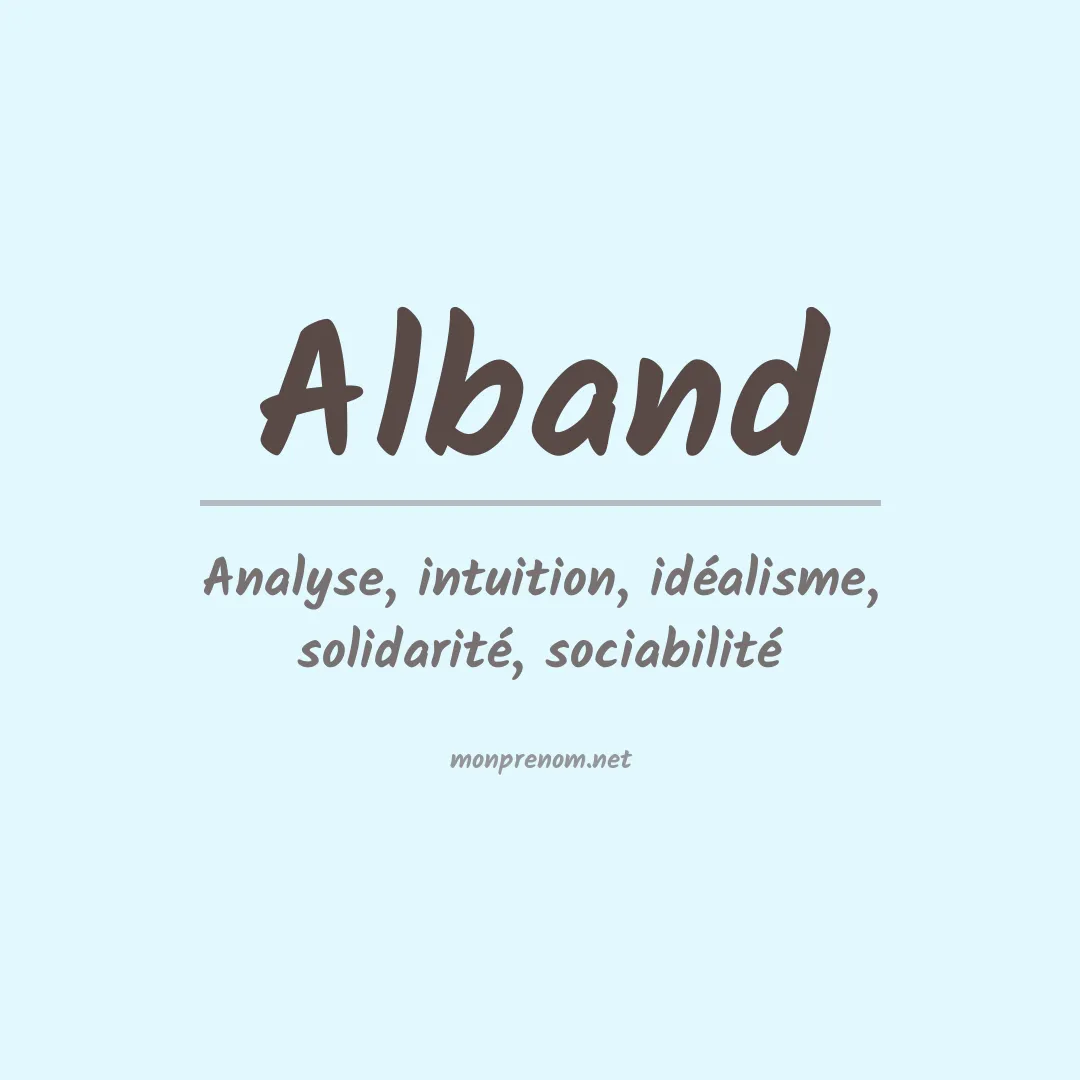 Signification du prénom Alband