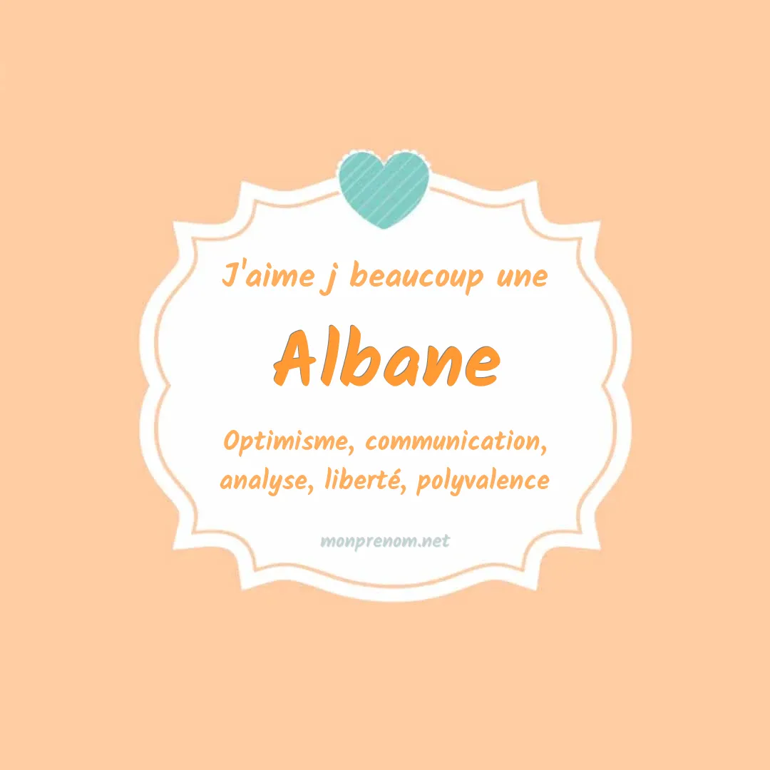 J'aime beaucoup Albane