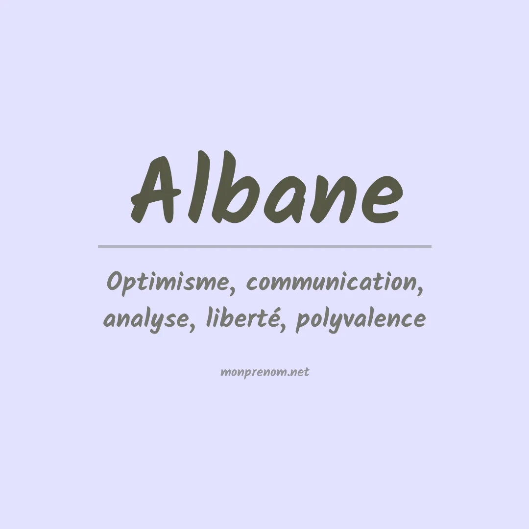 Prénom Albane