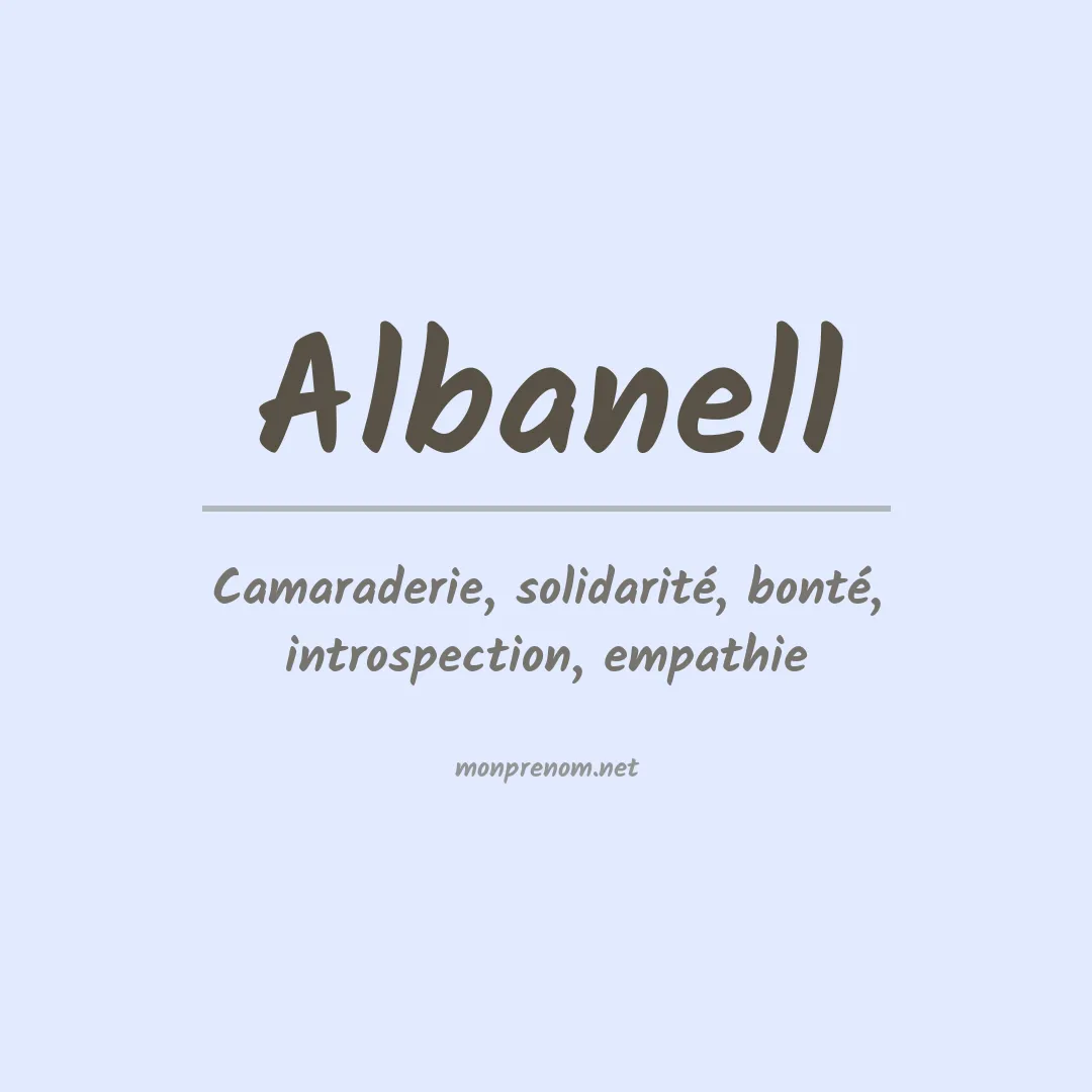 Signification du prénom Albanell