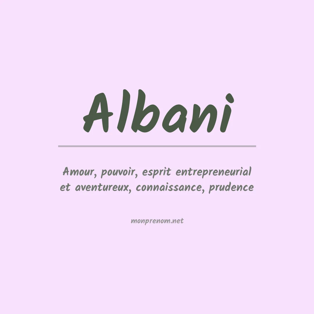 Prénom Albani
