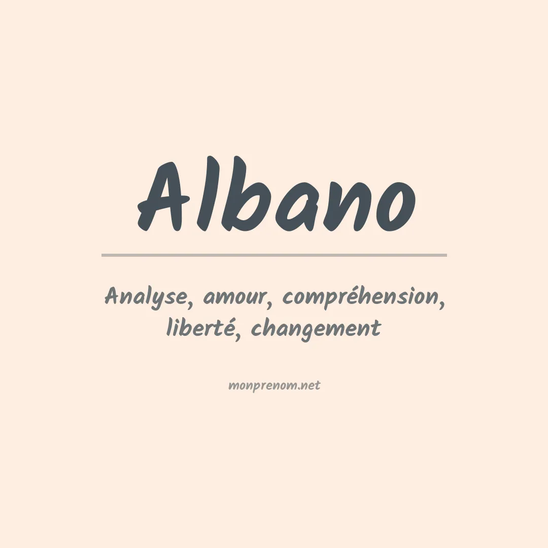 Prénom Albano
