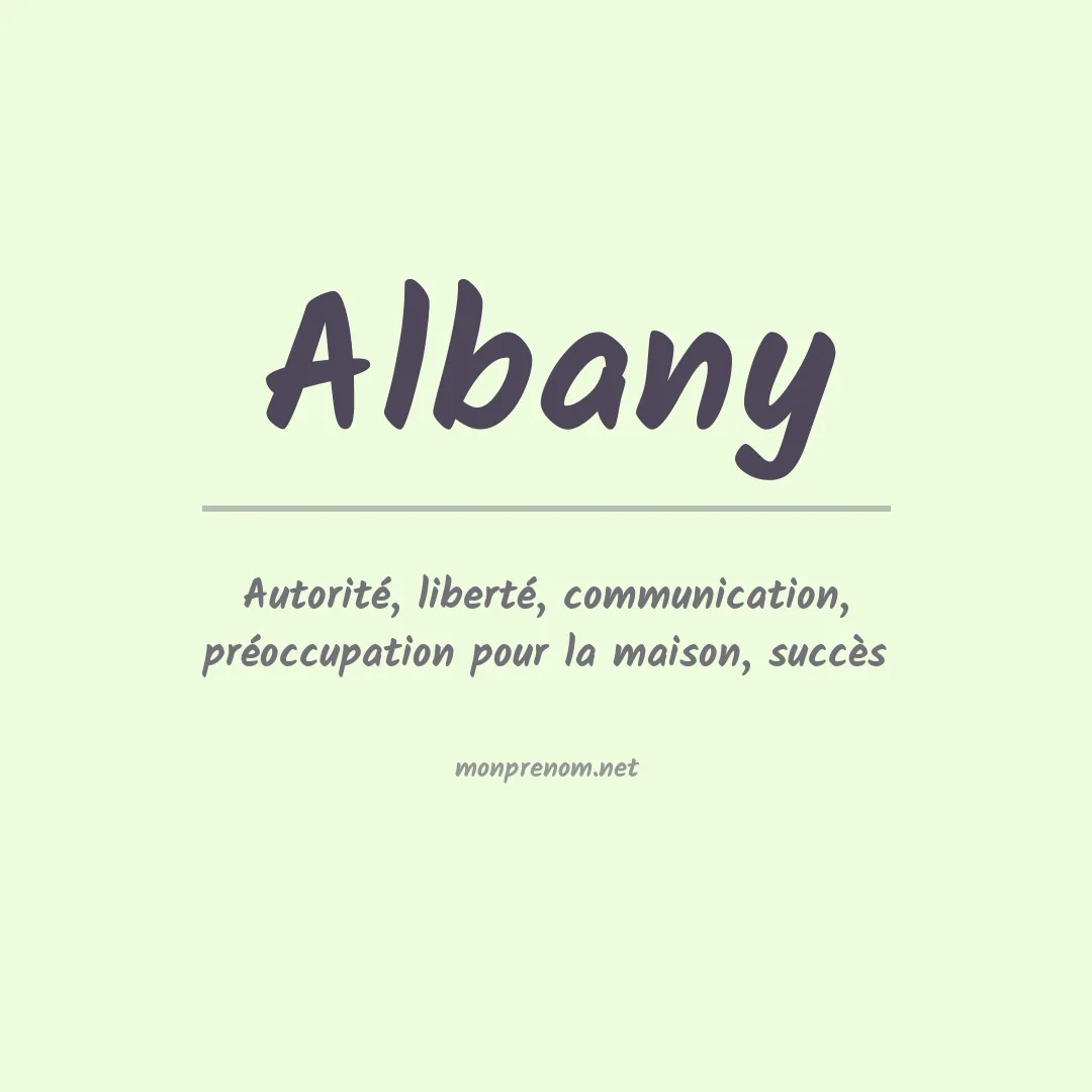Prénom Albany