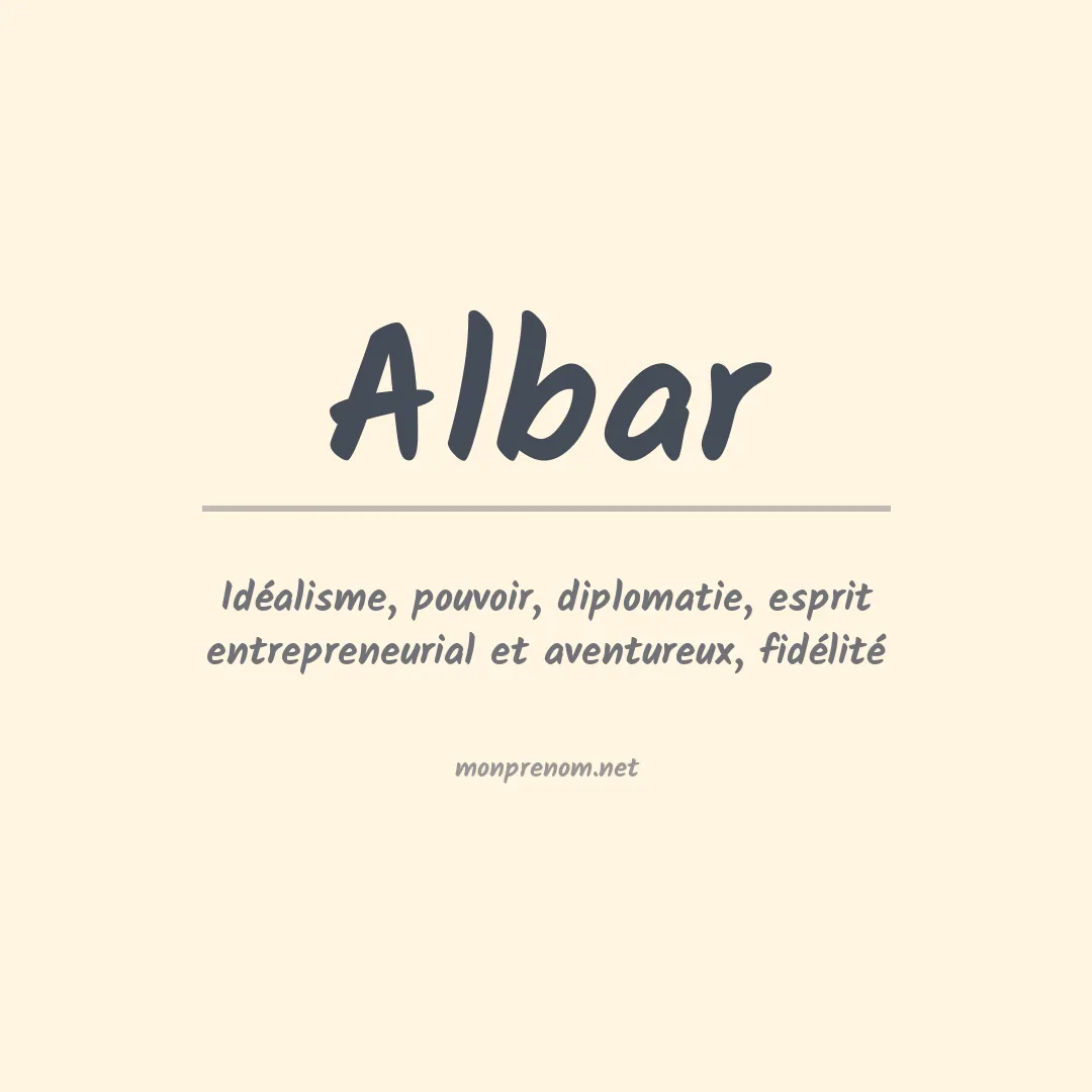 Signification du prénom Albar