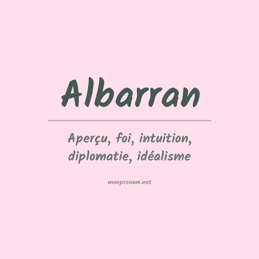Signification du prénom Albarran